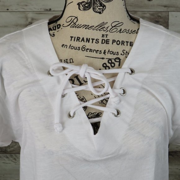 U.S. Polo‎ Assn.* Women's 2 Piece Set Cardigan Sweater Navy/White Blouse~ Medium - Picture 4 of 14